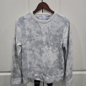 Old Navy Men's Gray Cloud Pattern Crewneck Sweater